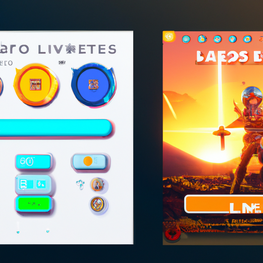 ArcadeForge hero mock: mobile HUD and neon badges