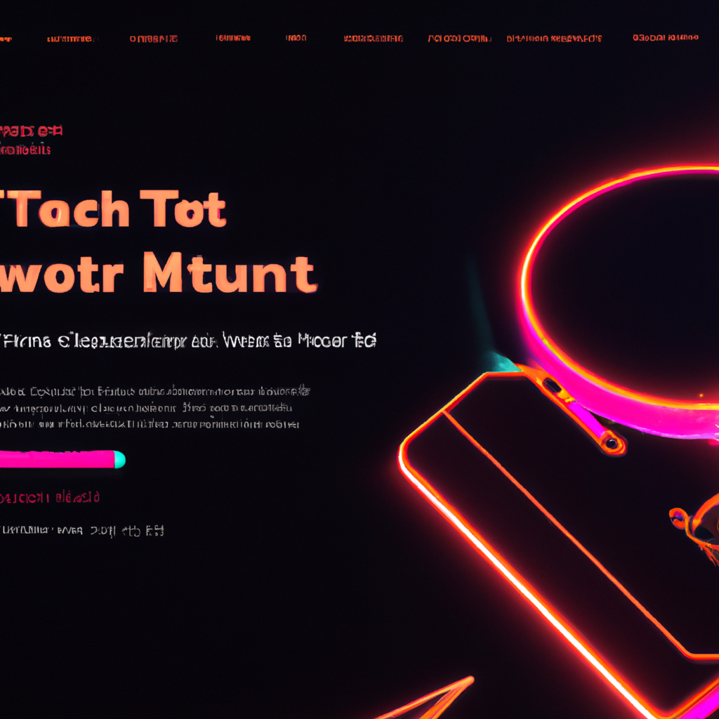 Screenshot: tournament bracket UI with neon accents